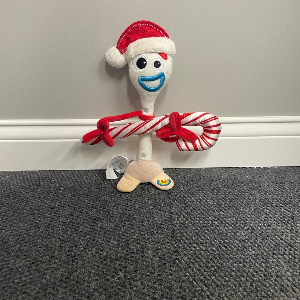 Disney Store Toy Story 4 Forky Holiday Plush Limited Edition Christmas